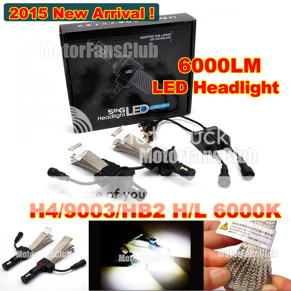 2015 New 40W 6000LM H4 (9003/HB2) H/L Cree LED Headlight Kit Driving